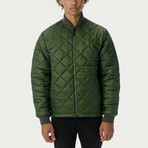 Light Quilted Bomber // Olive (L)