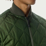 Light Quilted Bomber // Olive (L)