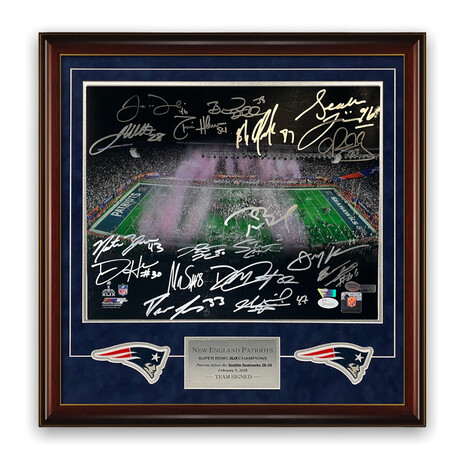 Super Bowl XLIX Champion New England Patriots // Unframed Signed Photograph
