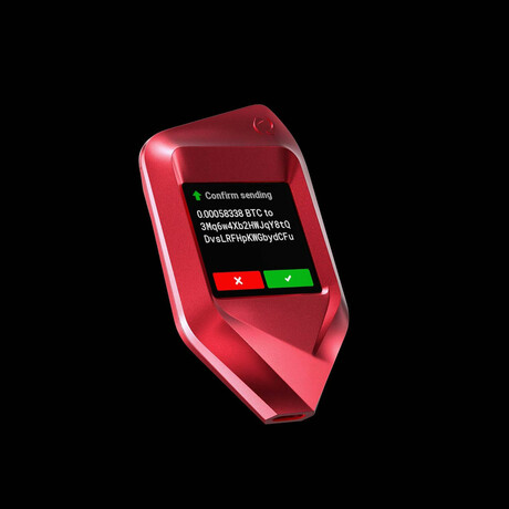 Corazon® Aluminum Crypto Hardware Wallet (Pulsar Red)