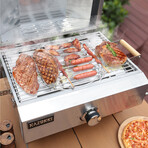 Razzori // Outdoor Gas Pizza Oven // 2-in-1 Portable Propane Fire Griller + Pizza Maker