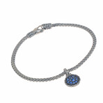 John Hardy // Classic Chain Sterling Silver + Sapphire Bracelet // 6.5" // Store Display