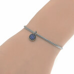 John Hardy // Classic Chain Sterling Silver + Sapphire Bracelet // 6.5" // Store Display