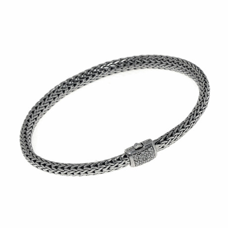 John Hardy // Sterling Silver Diamond Bracelet // 7" // Store Display
