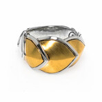 John Hardy // Legends Naga Sterling Silver + 18k Yellow Gold Ring // Ring Size: 6 // Store Display