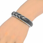 John Hardy // Modern Chain Sterling Silver + Leather Bracelet // 6.5" // Store Display
