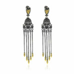 Konstantino // Penelope Sterling Silver + 18k Yellow Gold Chandelier Dangle Earrings // Store Display