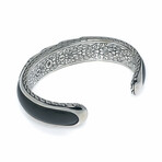 John Hardy // Modern Chain Sterling Silver + Leather Bracelet // 6.5" // Store Display