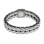 John Hardy // Sterling Silver + 18k Yellow Gold Bracelet // 7" // Store Display