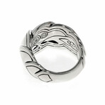 John Hardy // Legends Naga Sterling Silver Scale Ring // Ring Size: 7 // Store Display