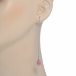 John Hardy // Classic Chain Sterling Silver + Rhodochrosite Earrings // Store Display