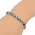 John Hardy // Lahar Sterling Silver + Blue Sapphire Bracelet // 7" // Store Display