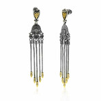 Konstantino // Penelope Sterling Silver + 18k Yellow Gold Chandelier Dangle Earrings // Store Display