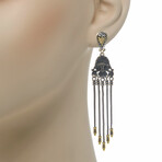 Konstantino // Penelope Sterling Silver + 18k Yellow Gold Chandelier Dangle Earrings // Store Display