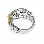 John Hardy // Legends Naga Sterling Silver + 18k Yellow Gold Ring // Ring Size: 6 // Store Display