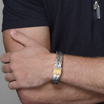 John Hardy // Sterling Silver + 18k Yellow Gold Bracelet // 7" // Store Display