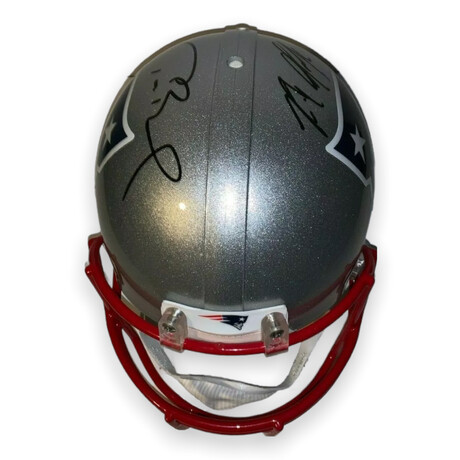 Tom Brady & Rob Gronkowski // New England Patriots // Signed Authentic Helmet