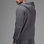 Daniel Zip Hoodie // Dark Gray (S)