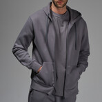 Daniel Zip Hoodie // Dark Gray (XL)