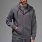 Daniel Zip Hoodie // Dark Gray (XL)