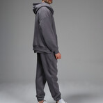 Oscar Oversize Zip Hoodie // Dark Gray (S)