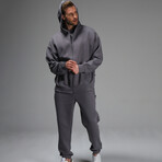 Oscar Oversize Zip Hoodie // Dark Gray (L)