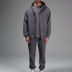 Oscar Oversize Zip Hoodie // Dark Gray (L)