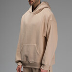 Tobias Oversize Hoodie // Light Brown (S)