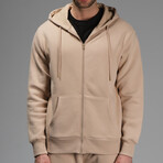 Joseph Zip Hoodie // Light Brown (2XL)