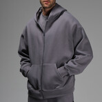 Oscar Oversize Zip Hoodie // Dark Gray (L)