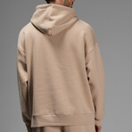 Tobias Oversize Hoodie // Light Brown (S)