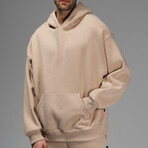 Tobias Oversize Hoodie // Light Brown (S)