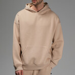 Tobias Oversize Hoodie // Light Brown (S)