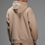 Peter Oversize Zip Hoodie // Light Brown (XL)