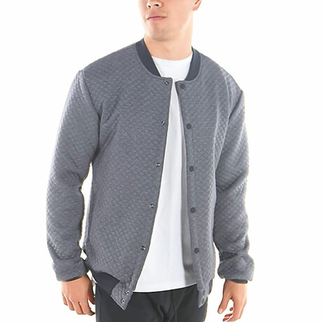 Quilted Bomber Jacket // Heather Gray (S)