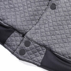 Quilted Bomber Jacket // Heather Gray (M)