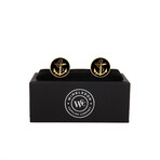 The Ships Anchor II Cufflinks // Black + Gold