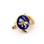 The English Lion Cufflinks // Blue + Gold