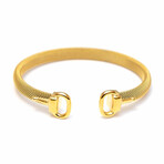 Jean Claude // Women Stainless Steel Cable Bangle // Gold | length7.5-8 "  Width: 8.99mm