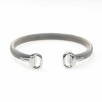 Jean Claude // Women Stainless Steel Cable Bangle // Silver