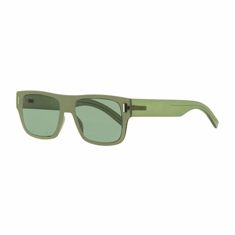 Dior Homme // Men's Fraction 4 Rectangular Sunglasses // Transparent Green + Tinted Green