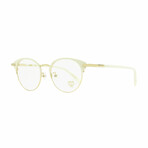 MCM // Women's Oval Clubmaster Optical Frames // Gold, Ivory