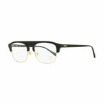 MCM // Men's Rectangle Clubmaster Optical Frames // Black, Gold