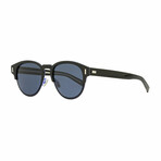 Dior Homme // Men's Black Tie Clubmaster Sunglasses // Blue Black + Blue