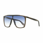 Givenchy // Men's Shield Sunglasses // Brown, Black + Blue Gradient