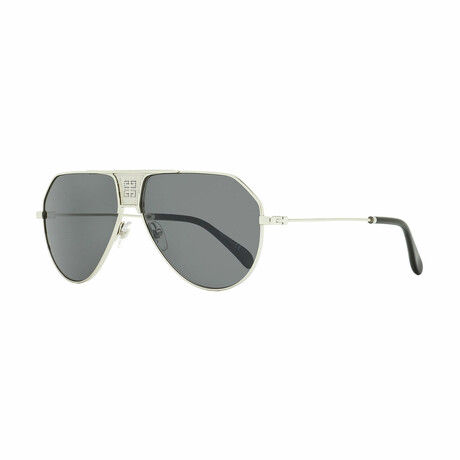 Givenchy // Men's Aviator Sunglasses // Palladium + Gray