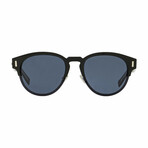 Dior Homme // Men's Black Tie Clubmaster Sunglasses // Blue Black + Blue