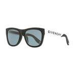 Givenchy // Unisex Rubber Effect Cateye Sunglasses // Black, White + Gray