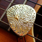 Antique American Brass Guitar Pick
