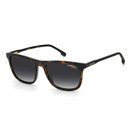 Carrera // Men's Rectangle Sunglasses // Havana + Dark Gray Shaded